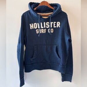 Hollister Dark Blue Hoodie with Logo